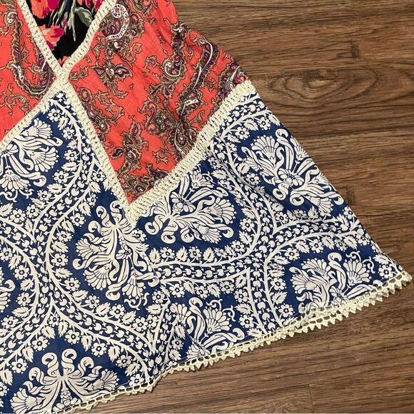 Anthropologie Inez Swing Dress by Vanessa Virginia Patchwork Multicolor Size 2 - Picture 8 of 16